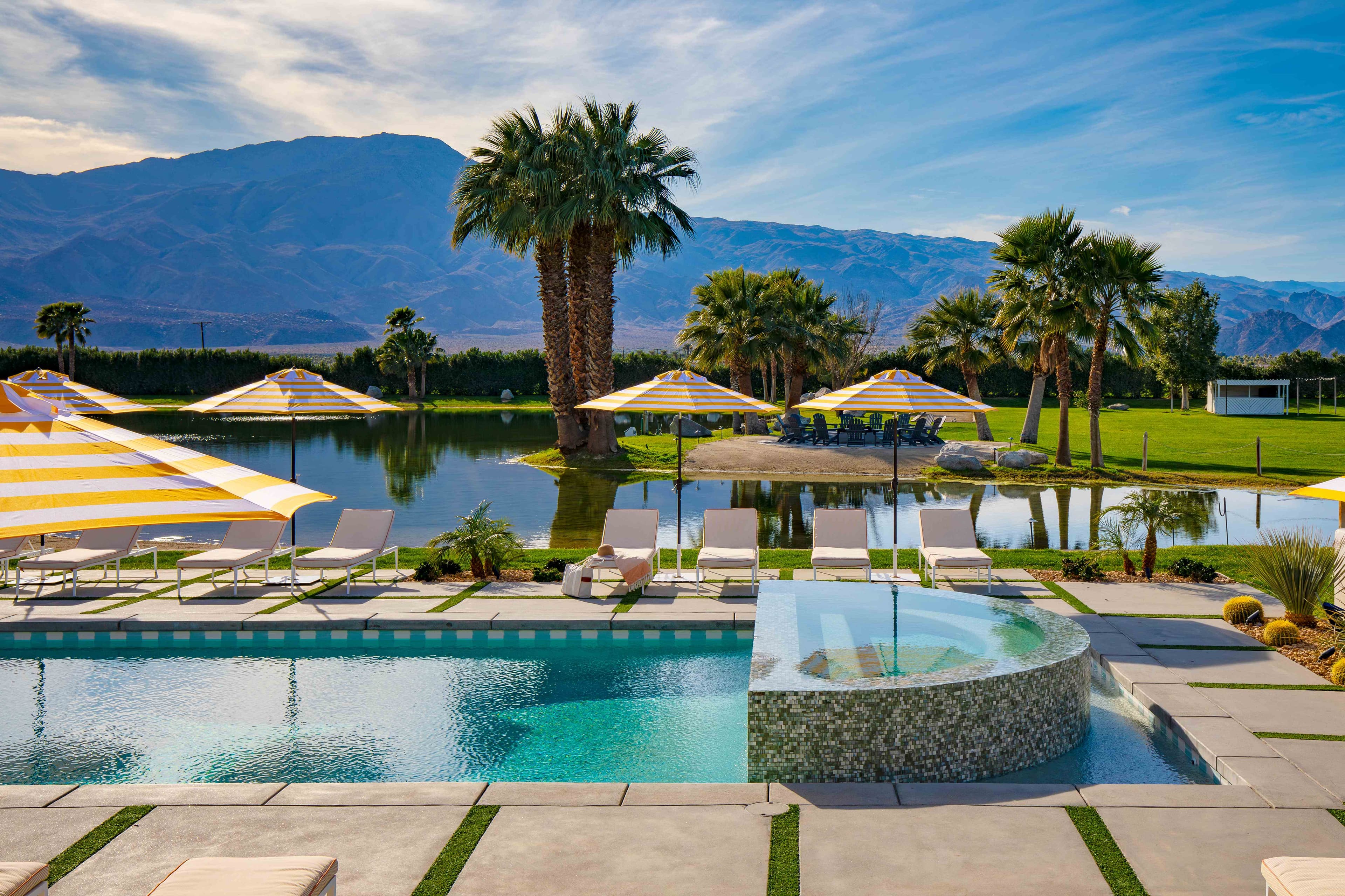 Luxury desert estate with pool showcasing premium vacation rental management