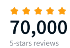 70,000 5-star reviews